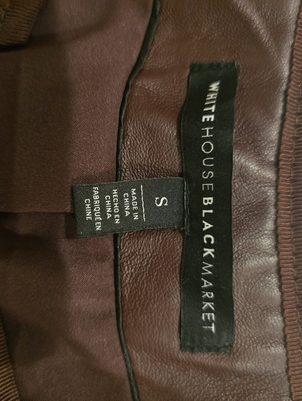 White House Black Market Genuine Leather Moto Jacket Sz S